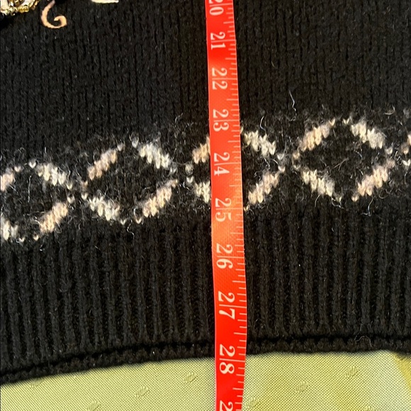 VINTAGE Black Embellished Sweater size L - Picture 9 of 10